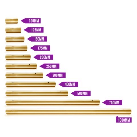 Extension XPOLE Titanium Gold pour barre de Pole Dance, disponible en Ø40 mm et Ø45 mm et différentes longueurs.